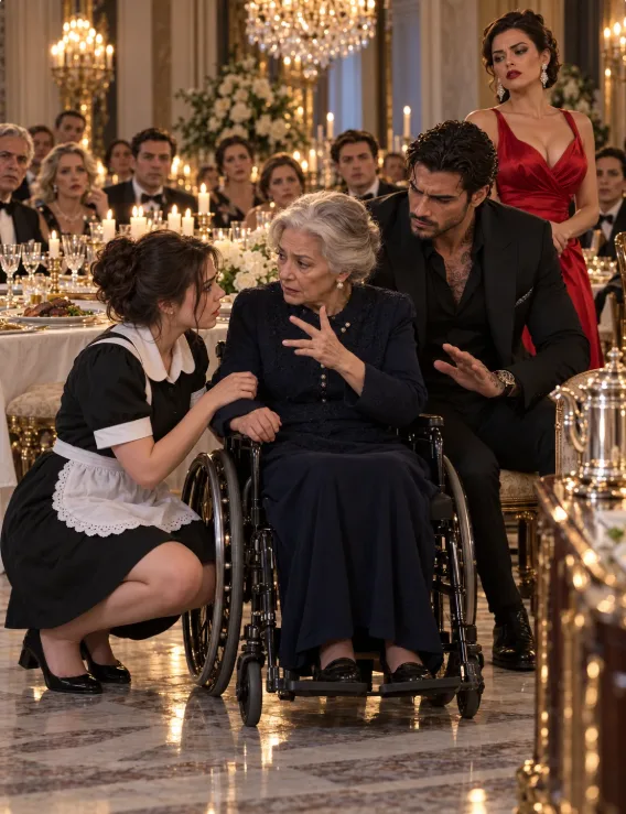 The mafia boss’s fiancée laughed when the young maid claimed his mother was speaking with her hands—but Luca saw his mother’s fingers move and ordered everyone to stay seated.