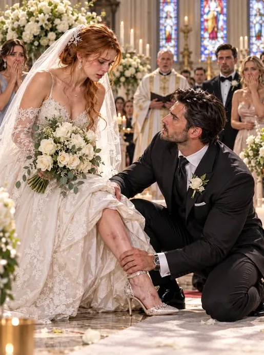 The mafia bride smiled for two hundred guests as she limped down the aisle—but Gabriel Moretti took one look at the way her body moved and stepped away from the altar.
