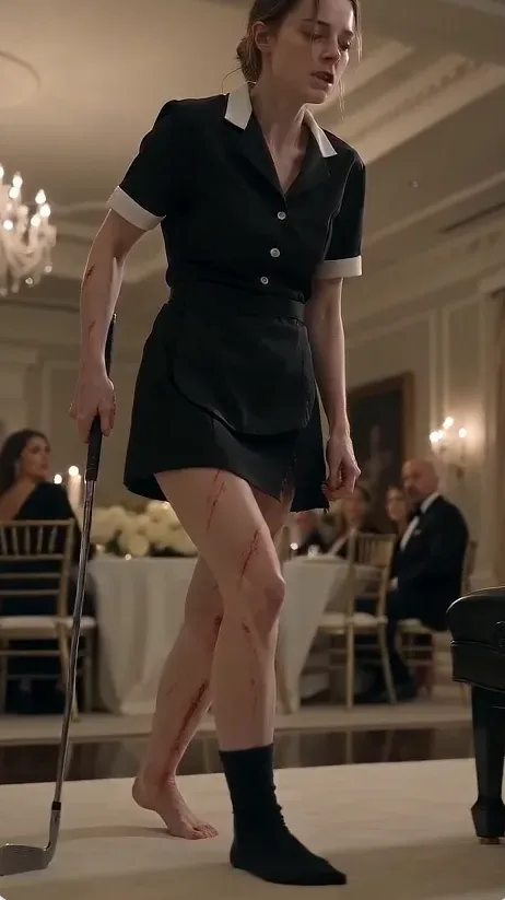The mafia boss looked at his maid’s bloody stockings and asked what happened to her legs—his fiancée answered before Rachel could say a word.