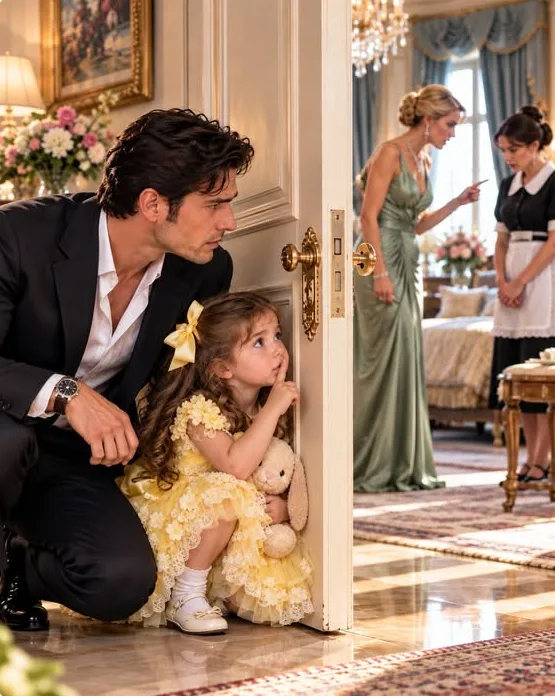 The three-year-old grabbed the mafia boss’s finger and whispered, “Shh… the bad lady hears”—then led him toward his fiancée’s bedroom.