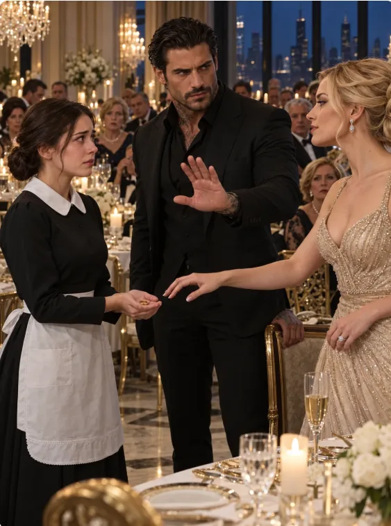 The mafia boss’s fiancée ordered the young maid to remove her dead husband’s wedding ring in front of forty guests—but one quiet question from Luca made her stop smiling.