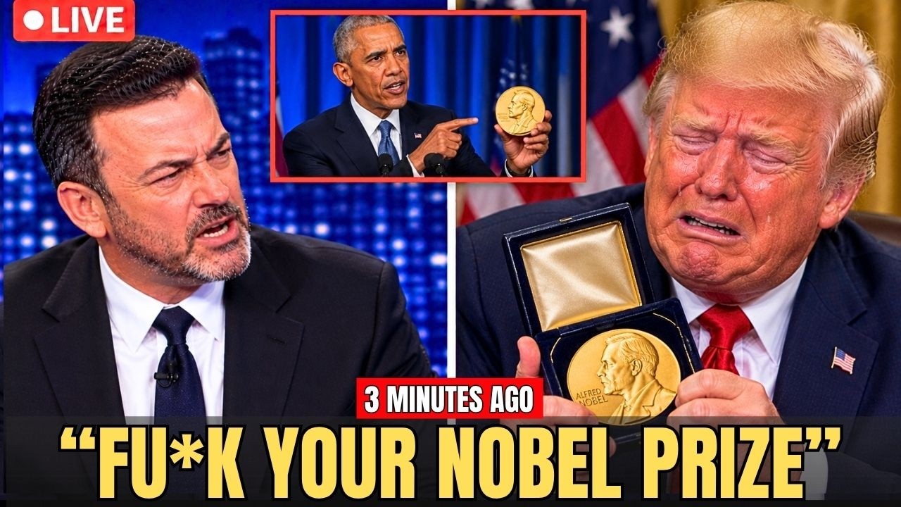 "🚨 LATE-NIGHT SHOCKER! — JIMMY KIMMEL DESTROYS TRUMP OVER NOBEL PEACE PRIZE DEMANDS & BALLROOM SPEND!"