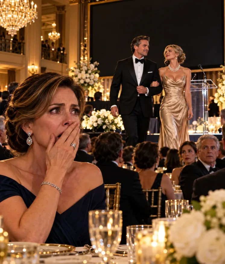 HE ERASED MY NAME FROM THE PROGRAM, GAVE MY SEAT TO HIS MISTRESS, AND PUT MY MOTHER’S PEARLS AROUND HER NECK—THEN THE SCREEN BEHIND HIM CAME TO LIFE.