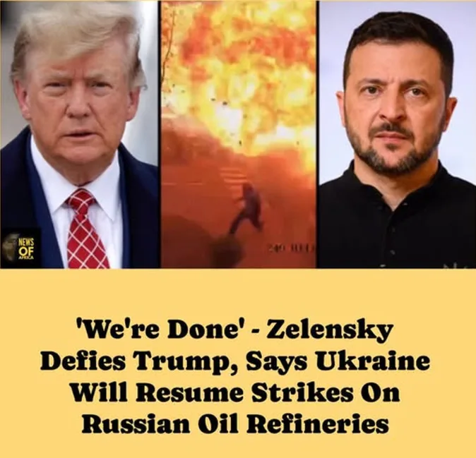 "🔥 GEOPOLITICAL EARTHQUAKE! — ZELENSKYY DEFIES TRUMP AND STRIKES RUSSIAN OIL REFINERIES!"