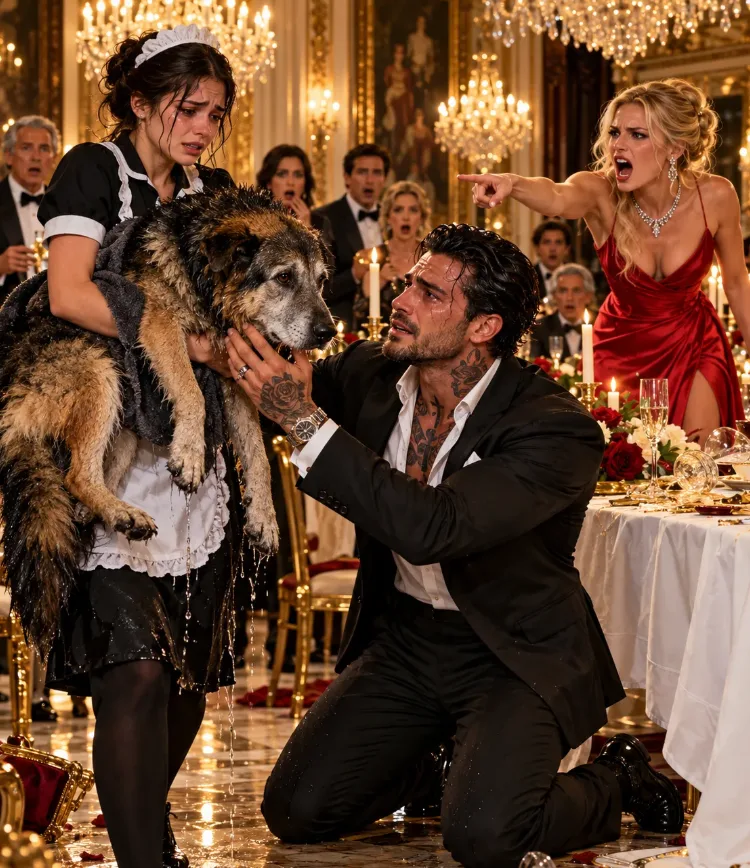 THE MAFIA BOSS’S FIANCÉE ORDERED ME TO GET RID OF HIS DYING OLD DOG—BUT WHEN I CARRIED HIM INTO THEIR ENGAGEMENT DINNER, THE MOST FEARED MAN IN CHICAGO DROPPED TO HIS KNEES...