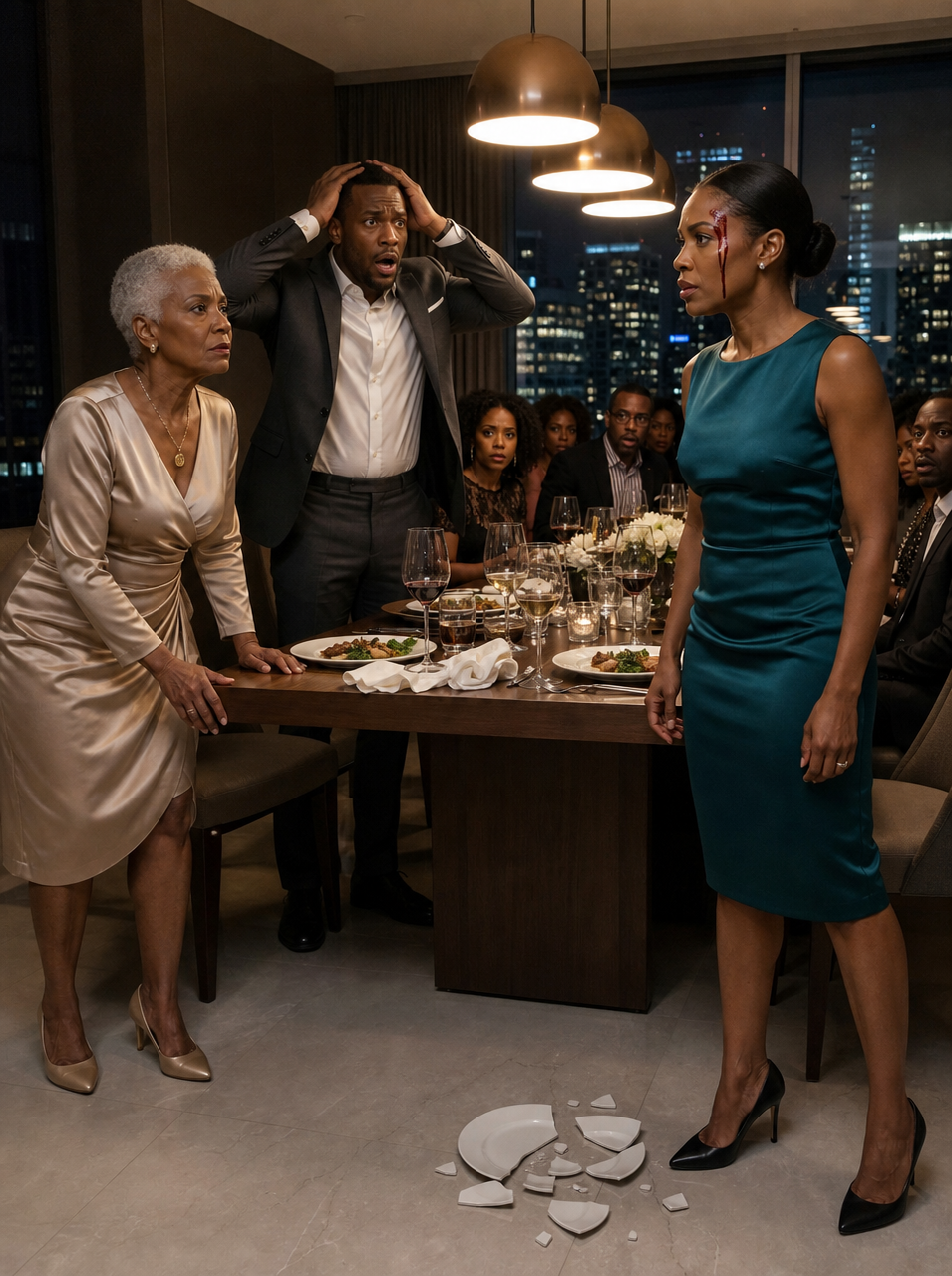 He Threw a Plate at My Head When I Refused to Sign Over My Condo to His Mother—But in Front of Thirty Silent Dinner Guests, My Blood Hit the Floor, My Fear Died First, and My Husband Realized Too Late He Had Just Lost Everything…