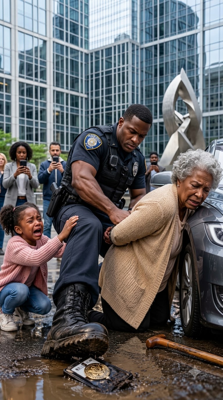 When an Arrogant Off-Duty Officer Stomped My Golden Federal Seal into the Mud and Terrified My Granddaughter Behind a Suburban Pharmacy, He Mistook My Faded Beige Cardigan for Helplessness, Utterly Unaware That Behind My Silver Hair Lay Twenty-Six Uncompromising Years on the Appellate Bench, a Network of Watchful Federal Marshals, and a Buried Bureaucratic File Sitting Directly in the Shadow of My Review Chamber That Would Swiftly Unravel His Entire Web of Departmental Corruption, Strip Away His Stolen Authority, and Restore Absolute Justice to Every Silenced Voice in the County