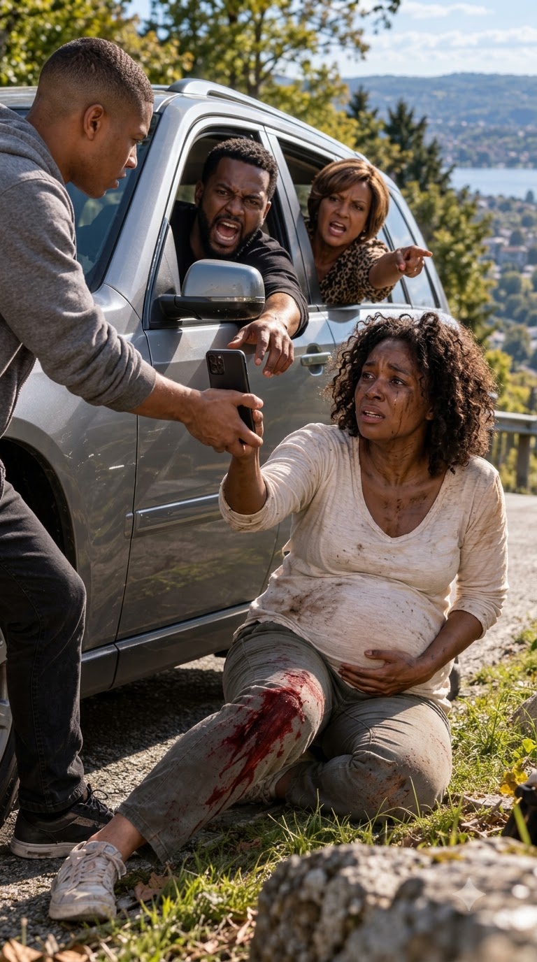 MY MOTHER-IN-LAW FORCED ME TO PUSH HER CAR UPHILL WHILE I WAS PREGNANT AND BLEEDING—THEN MY HUSBAND’S BROTHER HANDED ME THE PHONE THEY WERE DESPERATE TO KEEP AWAY FROM ME