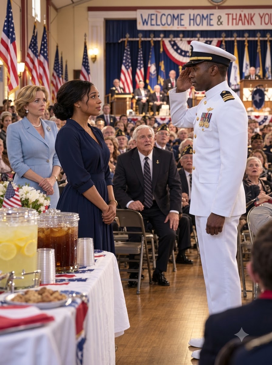 **My Stepmother Made Me Serve Lemonade at Dad's Veterans' Ceremony, Claiming I'd Been Kicked Out of the Navy—Then a Four-Star Admiral Walked In and Called Me by My Real Rank**