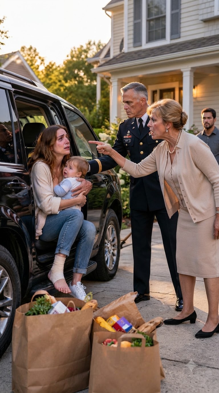 MY MOTHER-IN-LAW TOOK MY CAR AND MADE ME WALK HOME INJURED—THEN MY FOUR-STAR GENERAL FATHER SAW WHO WAS WAITING IN HER DRIVEWAY