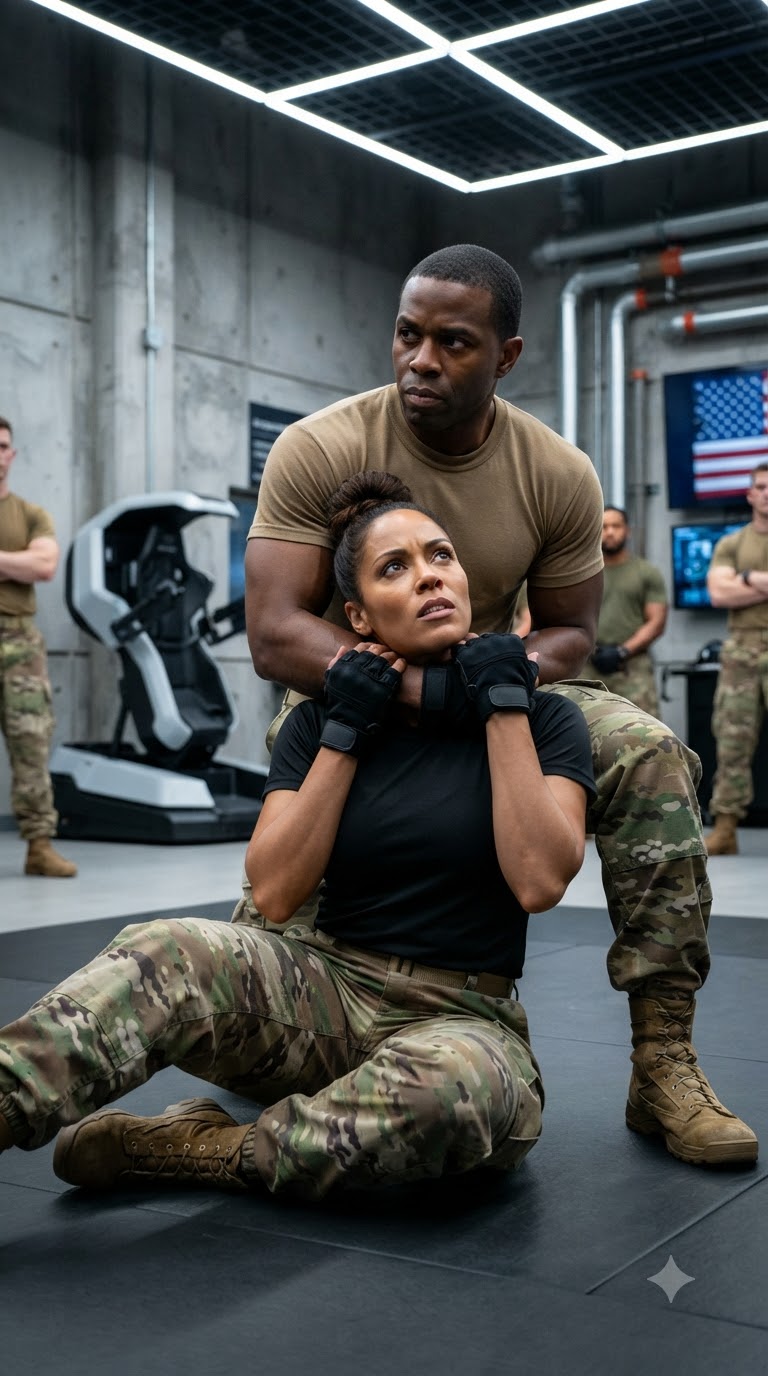 The Marine Instructor Ignored Her Tap and Choked Her in Front of the Entire Class—Then the Master Chief Saw the Name on Her Bag