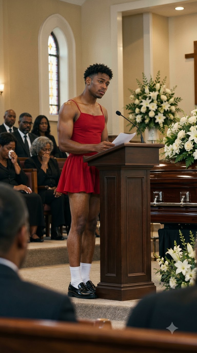 MY SON'S BEST FRIEND WORE A RED DRESS TO HIS FUNERAL—MY HUSBAND TRIED TO THROW HIM OUT, BUT HIS FINAL PROMISE LEFT 200 PEOPLE IN TEARS