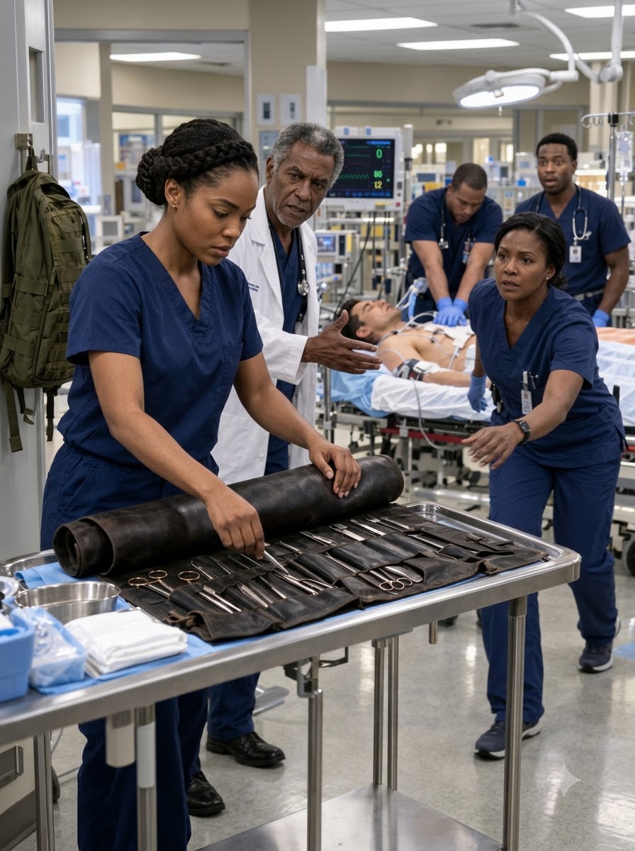The Chief Cardiologist Mocked the New Nurse, Asking “Going to Fail?”—Then a 24-Year-Old Sailor Lost His Pulse, and the Surgical Tools She Unrolled Revealed the Truth No One Saw Coming