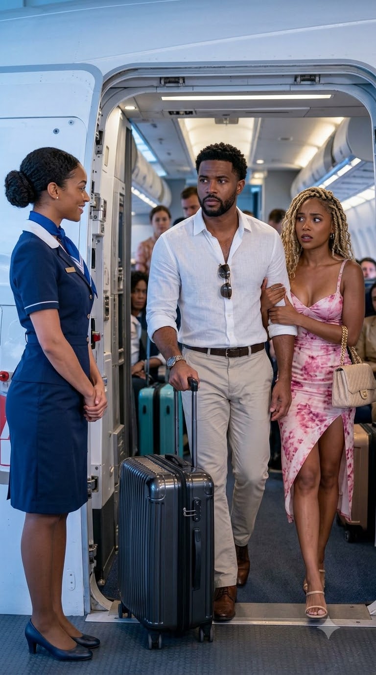 MY HUSBAND BOARDED A FLIGHT TO CANCUN WITH HIS MISTRESS—THEN HE SAW HIS WIFE STANDING AT THE AIRCRAFT DOOR