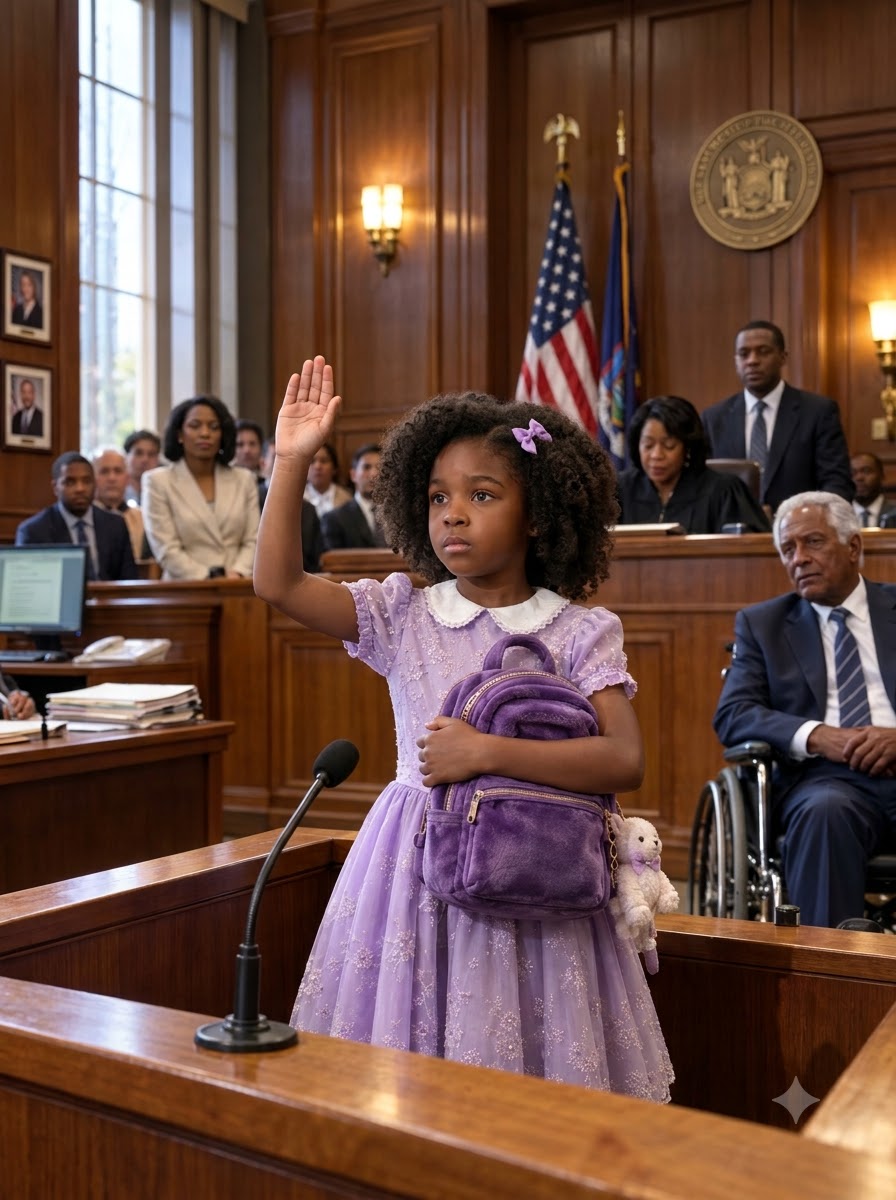 A 7-Year-Old Girl Walked Into Court With a Purple Backpack—Then the Billionaire’s Brother Turned White