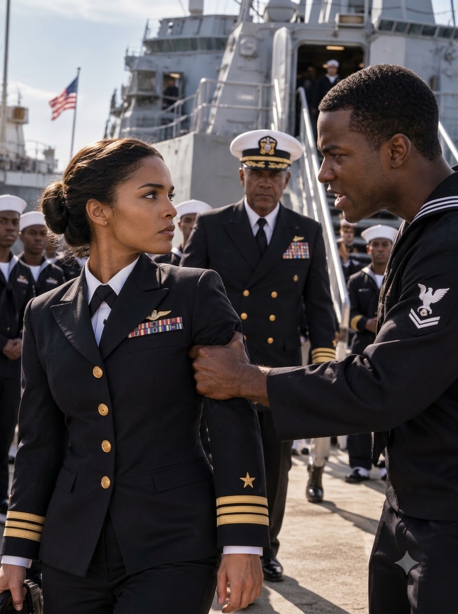 My Navy Brother Mocked My Uniform and Grabbed My Shoulder in Front of His Crew—Then an Admiral Spoke 5 Words That Made Him Turn White