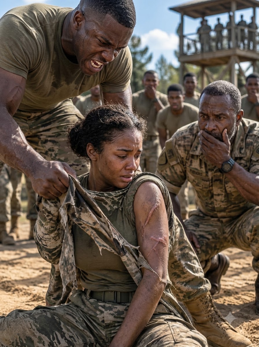 Army Bully Ripped a Tiny Female Recruit's Uniform—Then the Sergeant Major Saw Her Scars and Whispered, "Little Sparrow"