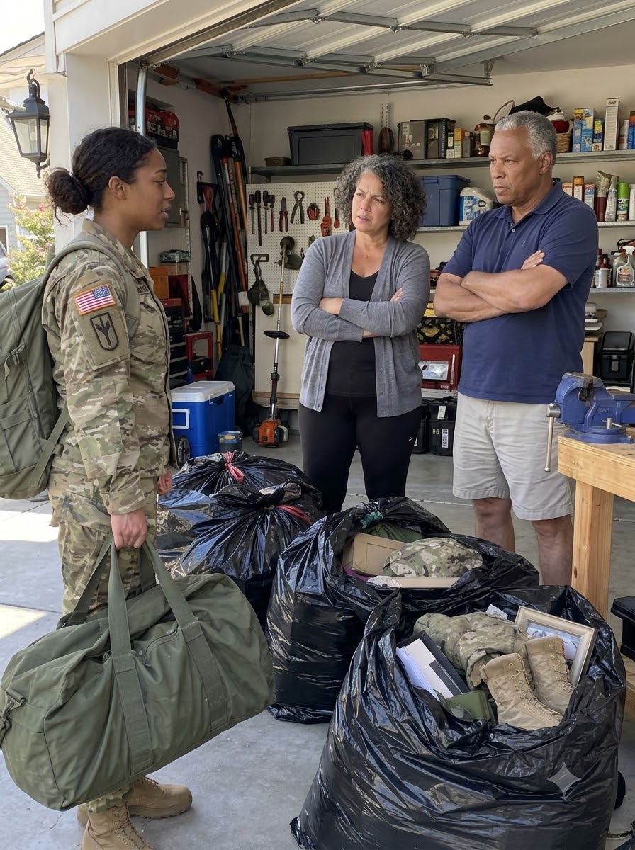 MY FAMILY THREW MY BELONGINGS INTO TRASH BAGS WHILE I WAS DEPLOYED AND DEMANDED I GIVE MY SISTER MY HOUSE—BUT WHEN THE JAG ATTORNEY FOUND A FORGED DOCUMENT, THEIR ENTIRE PLAN BEGAN TO COLLAPSE