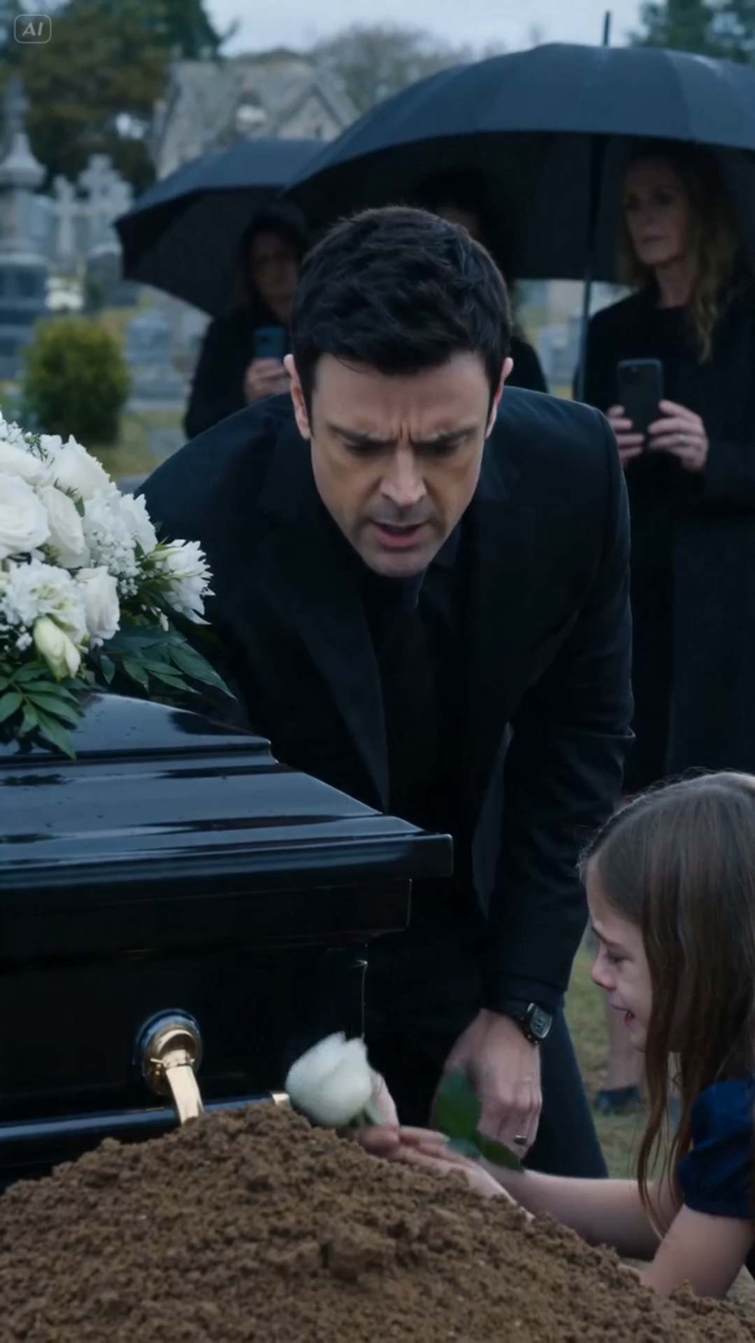 THE SLAP ECHOED LOUDER THAN THE RAIN, a violent, stinging crack that seemed to strip the very dignity from the mourners gathered in the gray, suffocating cemetery.
