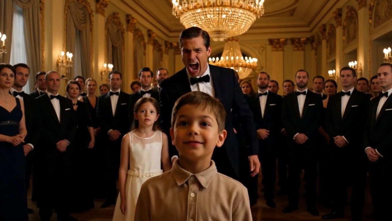 The golden chandeliers of the Harrington mansion suspended from the vaulted ceilings like frozen, brilliant nebulae, casting a warm, amber glow over the cream-colored marble below. Crystal flutes clinked in rhythmic intervals, punctuated by the polite, low hum of a hundred exclusive conversations.