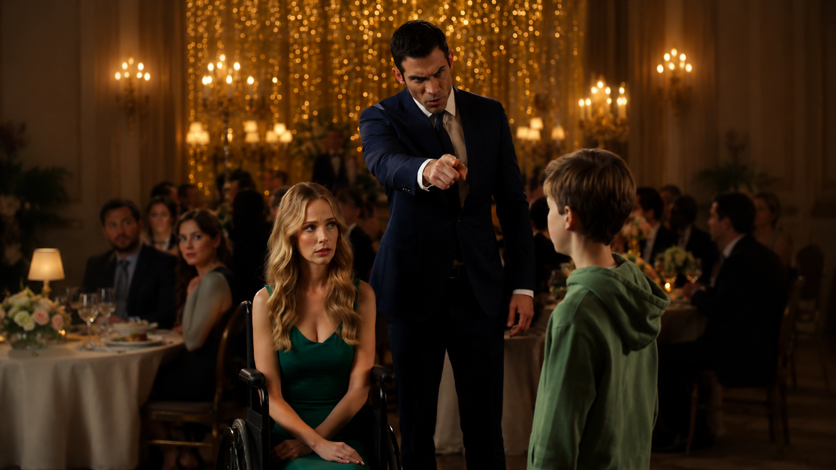The ballroom had never felt so loud before it went quiet.
