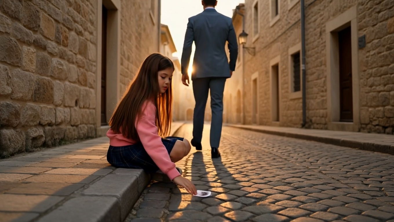 The street was narrow, swaddled in the velvet warmth of a dying afternoon.