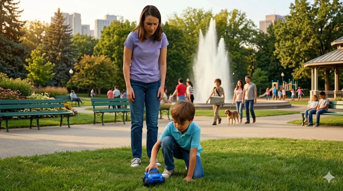 Noah Bennett crouched beside the low, sun-warmed stone rim of the fountain in Forsyth Park