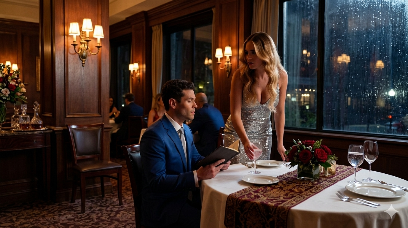 Rain glazed the floor-to-ceiling windows of Bellwether until San Francisco looked varnished in gold and black