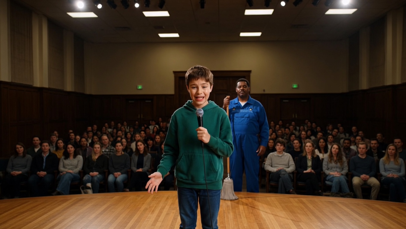 The auditorium of Westfield Middle School was a pressurized chamber of adolescent anxiety.