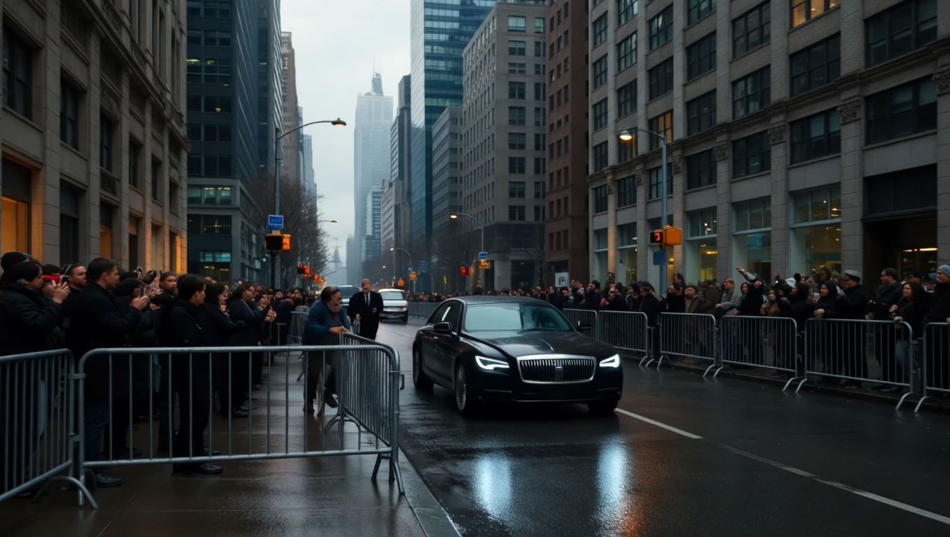The mayor’s luxury motorcade rolled at a crawl through the heart of downtown Chicago, the black SUVs gleaming under the overcast sky.