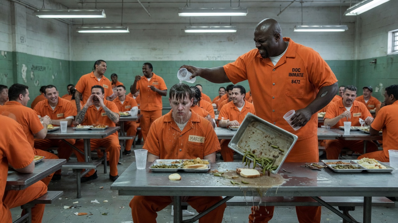 The prison bully mocks the new inmate, unaware of who he is and what he's capable of.