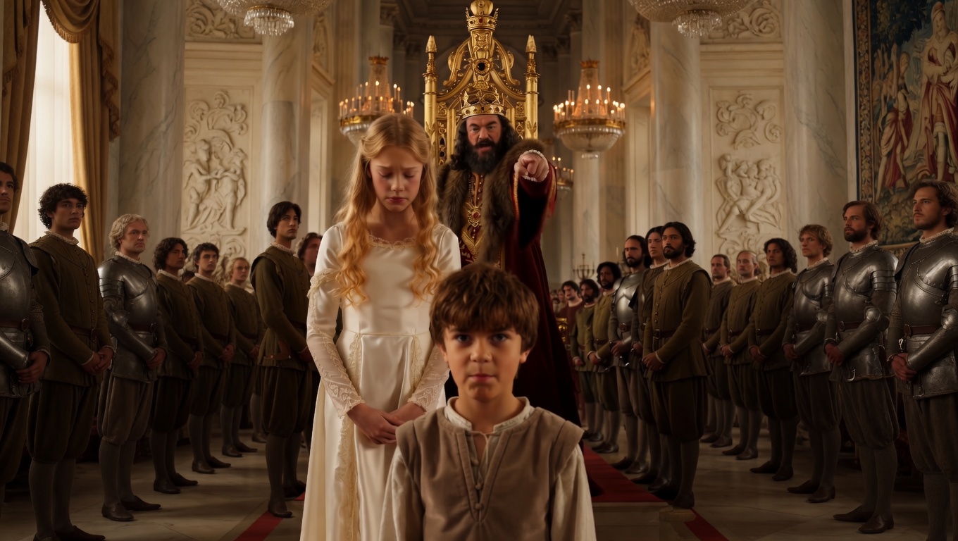 The royal palace of Aethelgard shimmered with an almost suffocating luxury that evening. Overhead, massive golden chandeliers poured a warm, heavy light across the polished marble floors, reflecting the glittering silks and velvet cloaks of the assembled nobility. Yet beneath the grandeur, a thick, uneasy quiet hung over the room. The whispers of the dukes and countesses slowly faded into nothingness as the central figure of the kingdom stepped forward onto the dais.