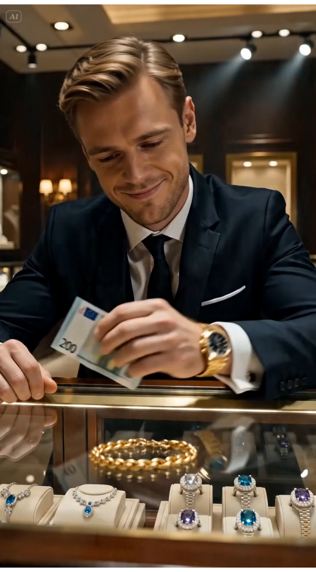 After the Woman in the Rain Left With Twenty Euros, Nicholas Lifted Her Gold Necklace Under the Lamp — The Crest He Found Exposed an Heir Who Could Destroy Him