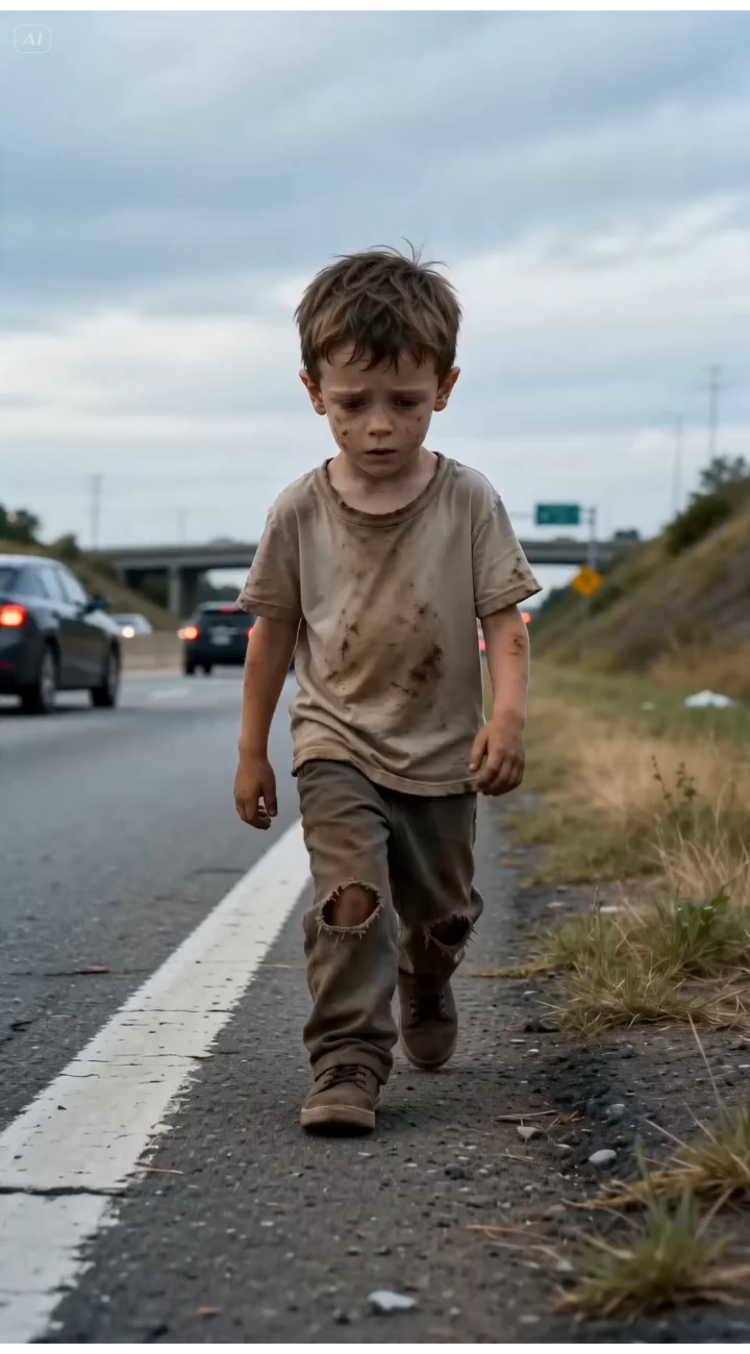 Hundreds Of Cars Passed Him.