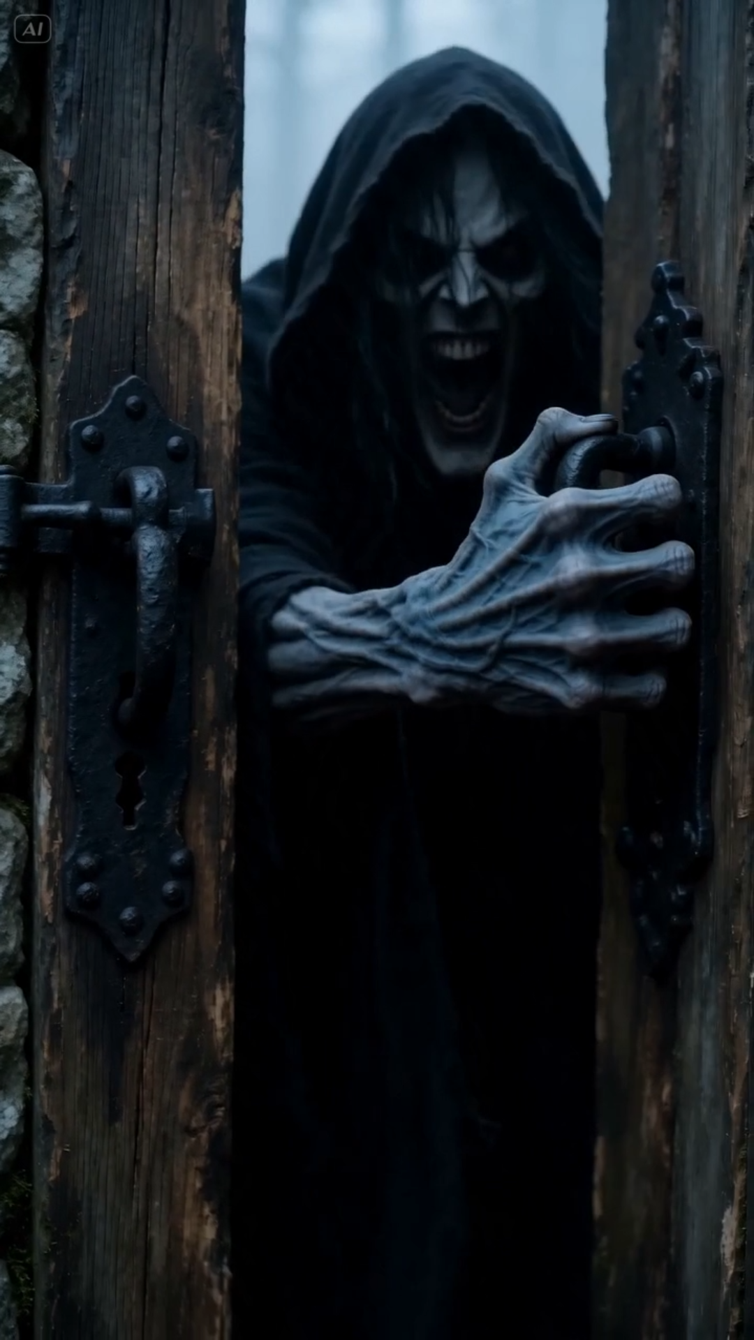 PART 2:  The woman screamed, a raw, ragged sound that tore at her throat, throwing her entire body weight against the door to crush the intruding digits.