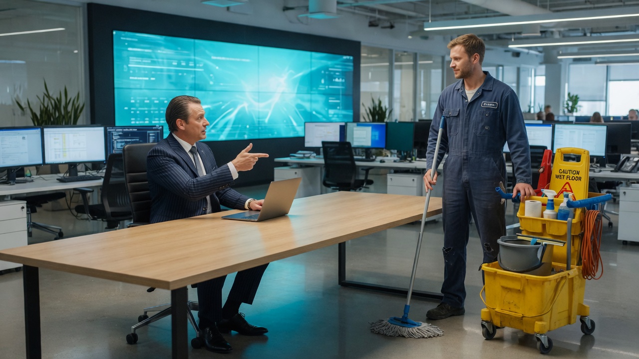 Every morning, the main office floor buzzed with a tightly wound, sterile energy.