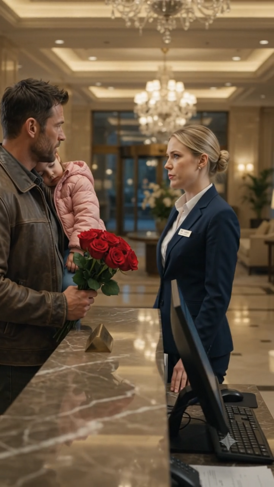 The Hotel Owner Asked Why His Daughter Was Turned Away While She Slept on His Shoulder