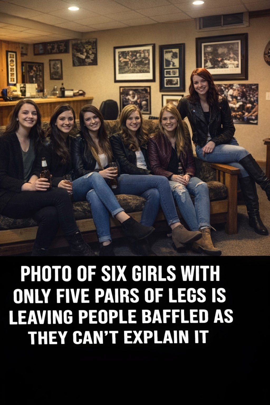 The Optical Illusion of Six Girls and Only Five Pairs of Legs