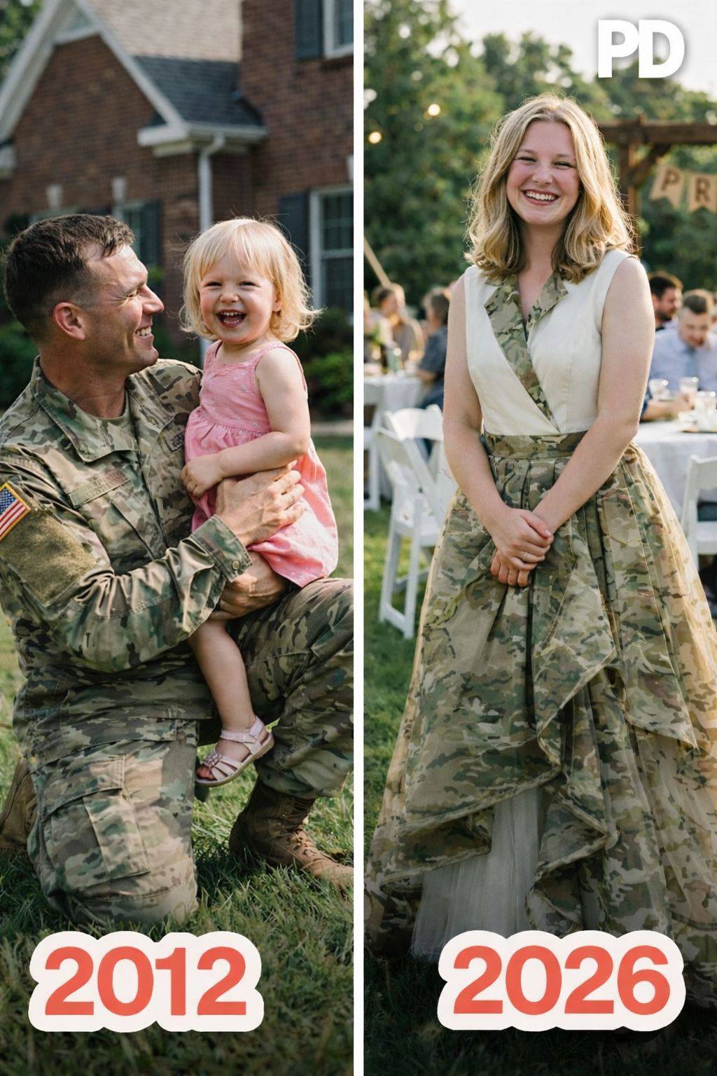Dad’s Uniform Prom Dress…