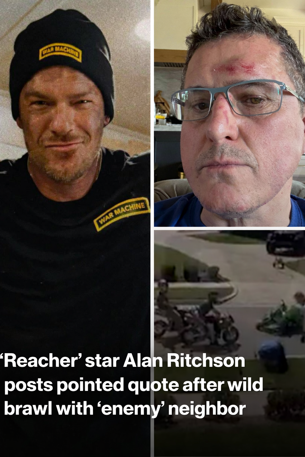 ‘Reacher’ star Alan Ritchson posts pointed quote after wild brawl with ‘enemy’ neighbor