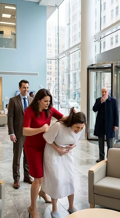 I was clutching my swollen belly in my hospital bed when she stormed in — my husband’s mistress, eyes blazing with hate. ‘You think this baby will save you?’ she spat, shoving me so hard pain ripped through my body. Then my father stepped into the room. Her face turned white. ‘Wait… you’re his daughter?’ she whispered. She thought she’d destroyed me — but she had no idea whose blood ran in my veins…