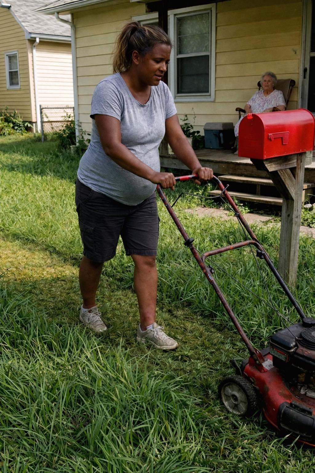 I Mowed the Lawn for the 82-Year-Old Widow Next Door – The Next Morning, a Sheriff Woke Me up with a Request That Made My Blood Run Cold