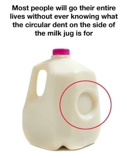 The Hidden Purpose Behind That Little Dent on Your Milk Jug — And Why It Matters More Than You Think