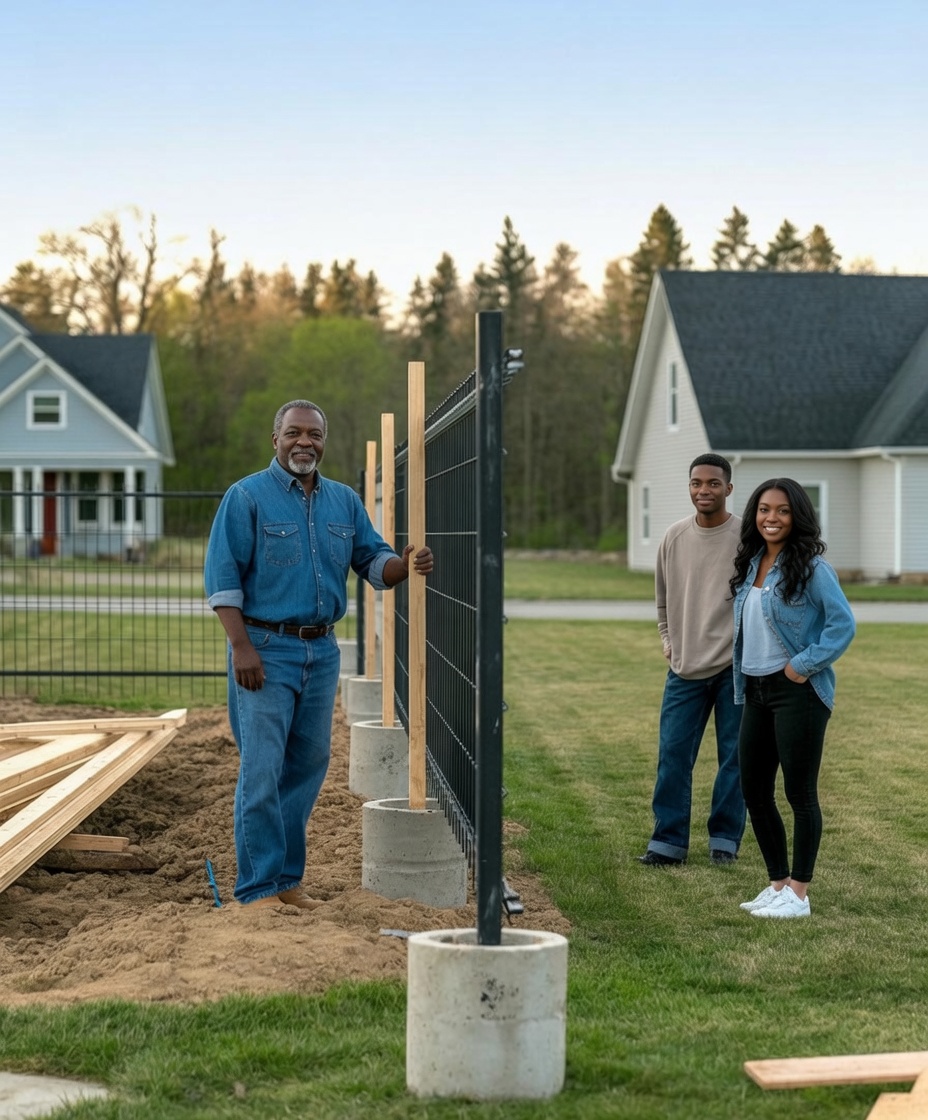 They Tore Down My Fence. So I Finished the Property Line With Concrete and Steel.