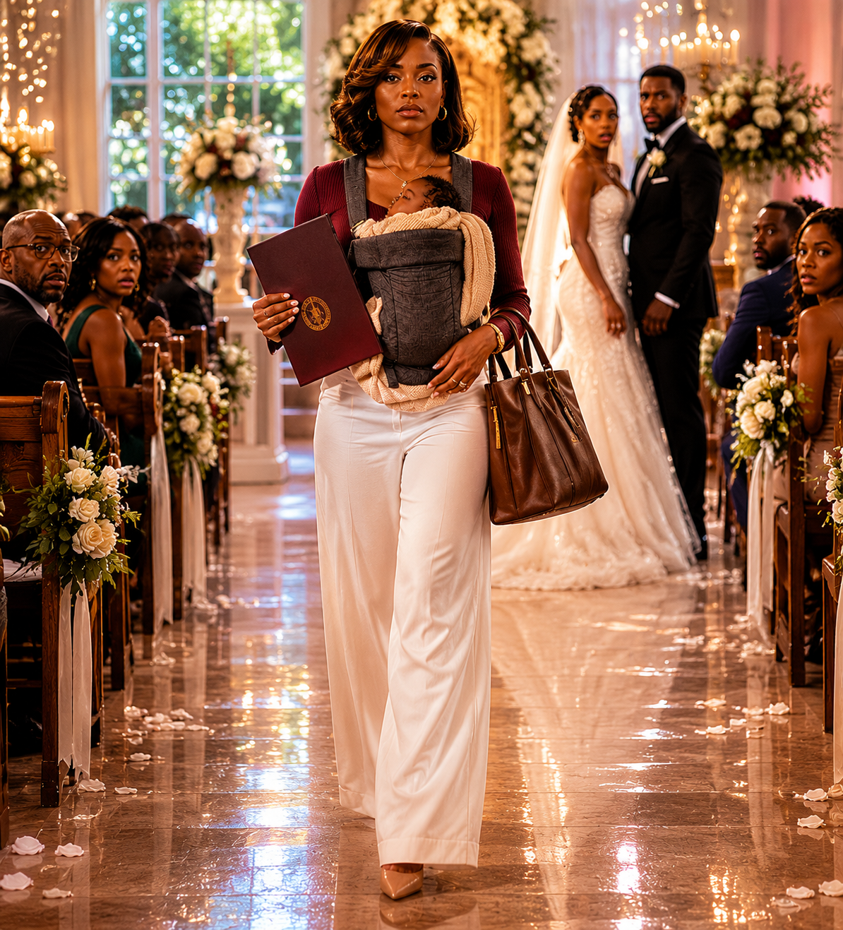 Six Weeks After My Husband Vanished and Left Me and Our Newborn in a Freezing Snowstorm, I Walked Into His Wedding Carrying the One Thing He Never Expected Me to Have