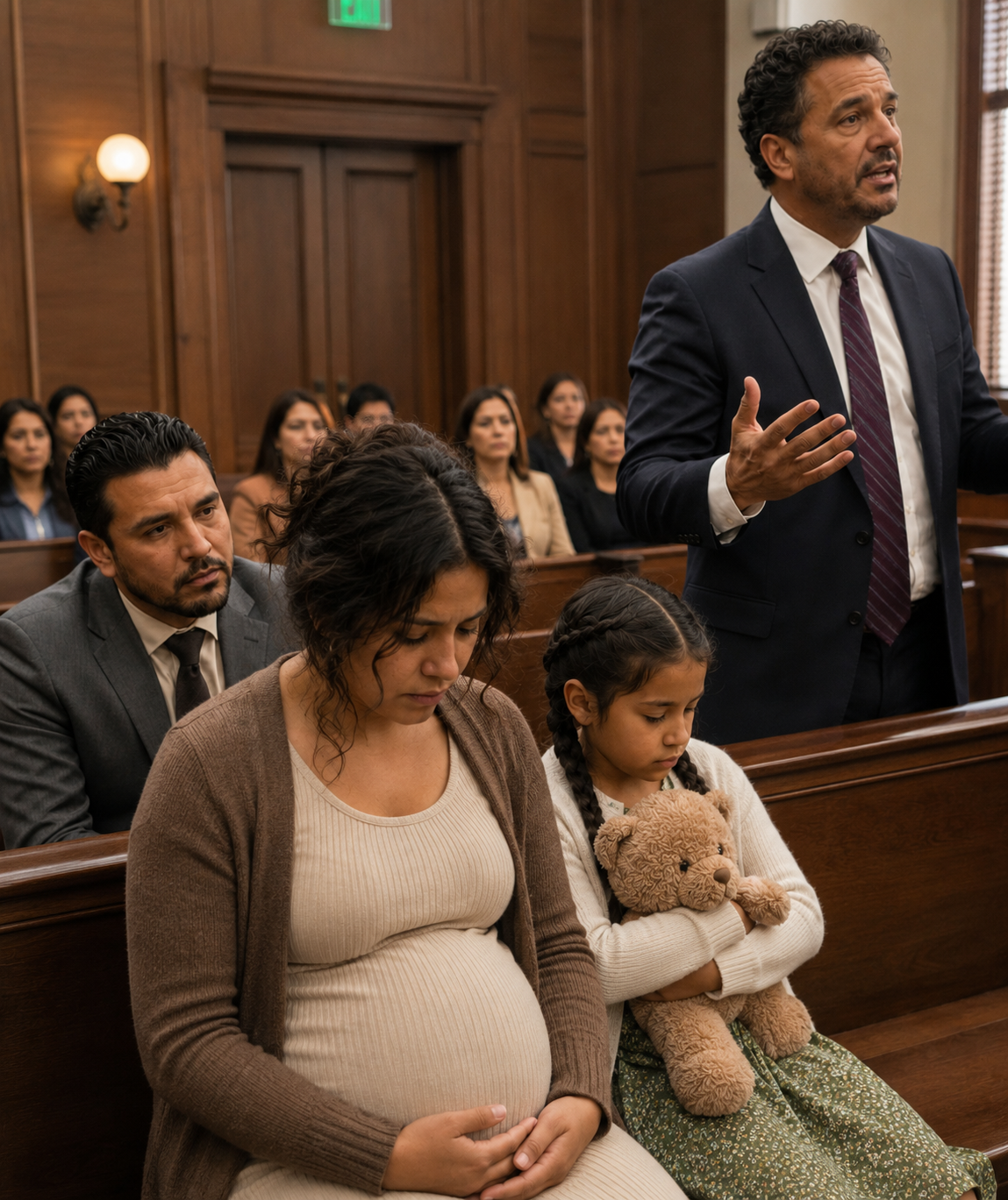 A pregnant wife asked the judge for a divorce and gave her husband everything while his mistress laughed—but the courtroom fell silent when the judge brought in a little girl who exposed what her father and the “mean lady” had done