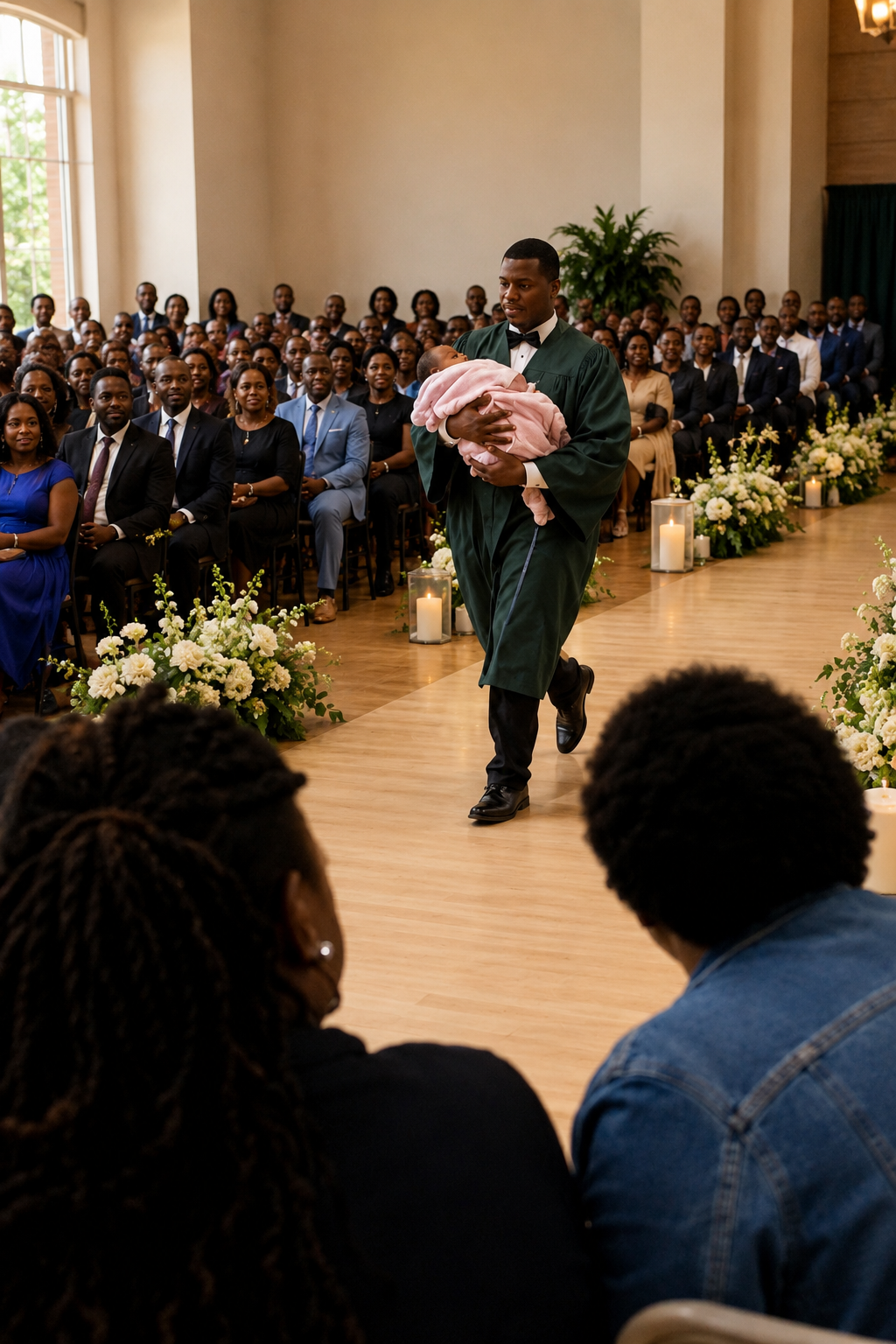 They Laughed When My Son Walked Across His Graduation Stage Holding A Newborn — One Woman Whispered “Just Like His Mother”… But What He Said Next Left The Entire Room Silent