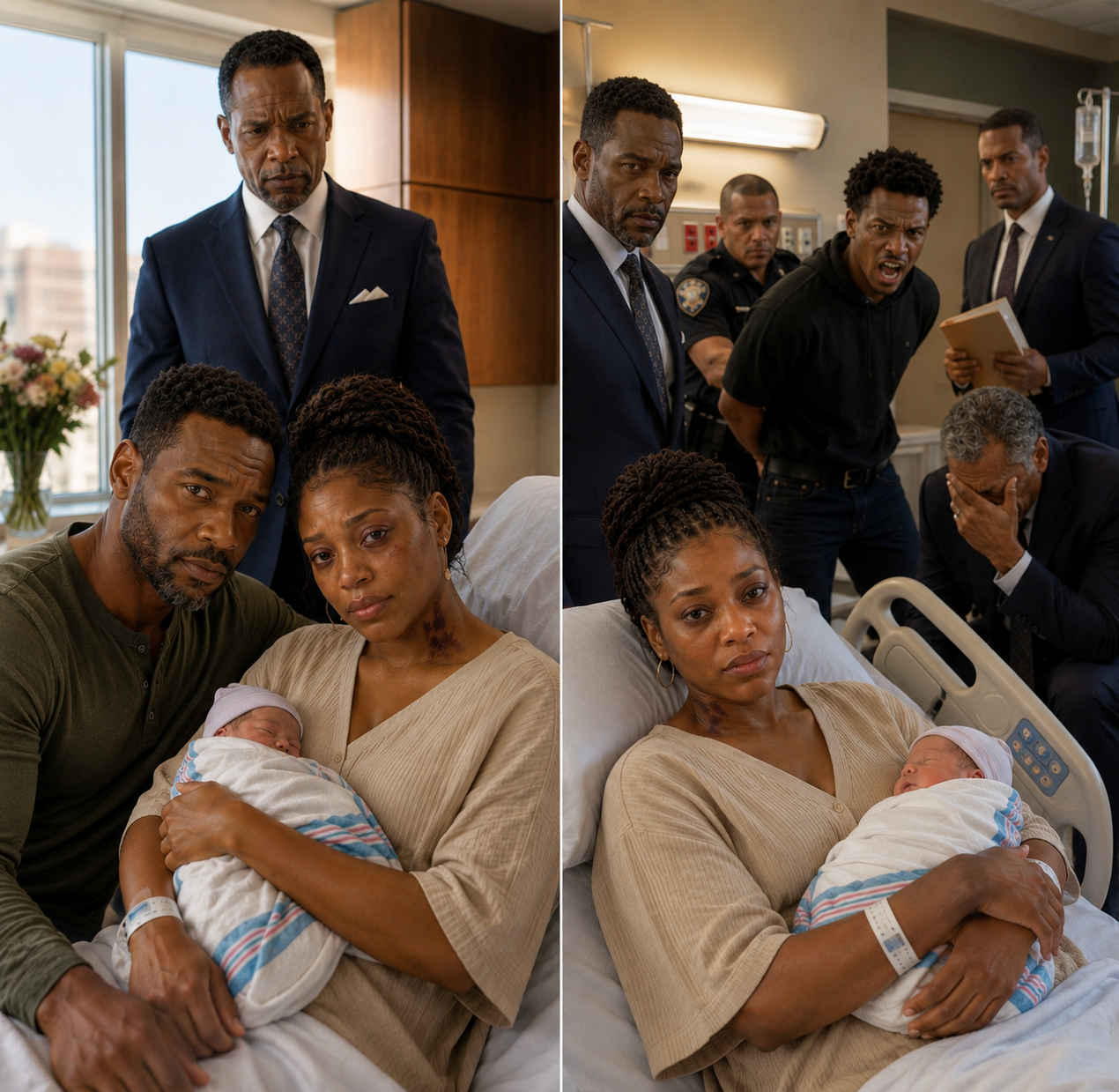 I was holding my newborn when my uncle walked into the hospital room and saw the dark handprints on my neck. My husband leaned back in his chair and smirked