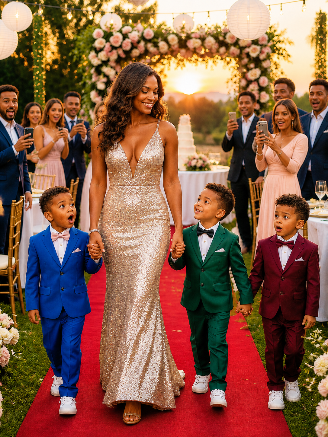I took my 4-year-old triplets to my millionaire ex-husband’s wedding and his family’s reaction was chilling