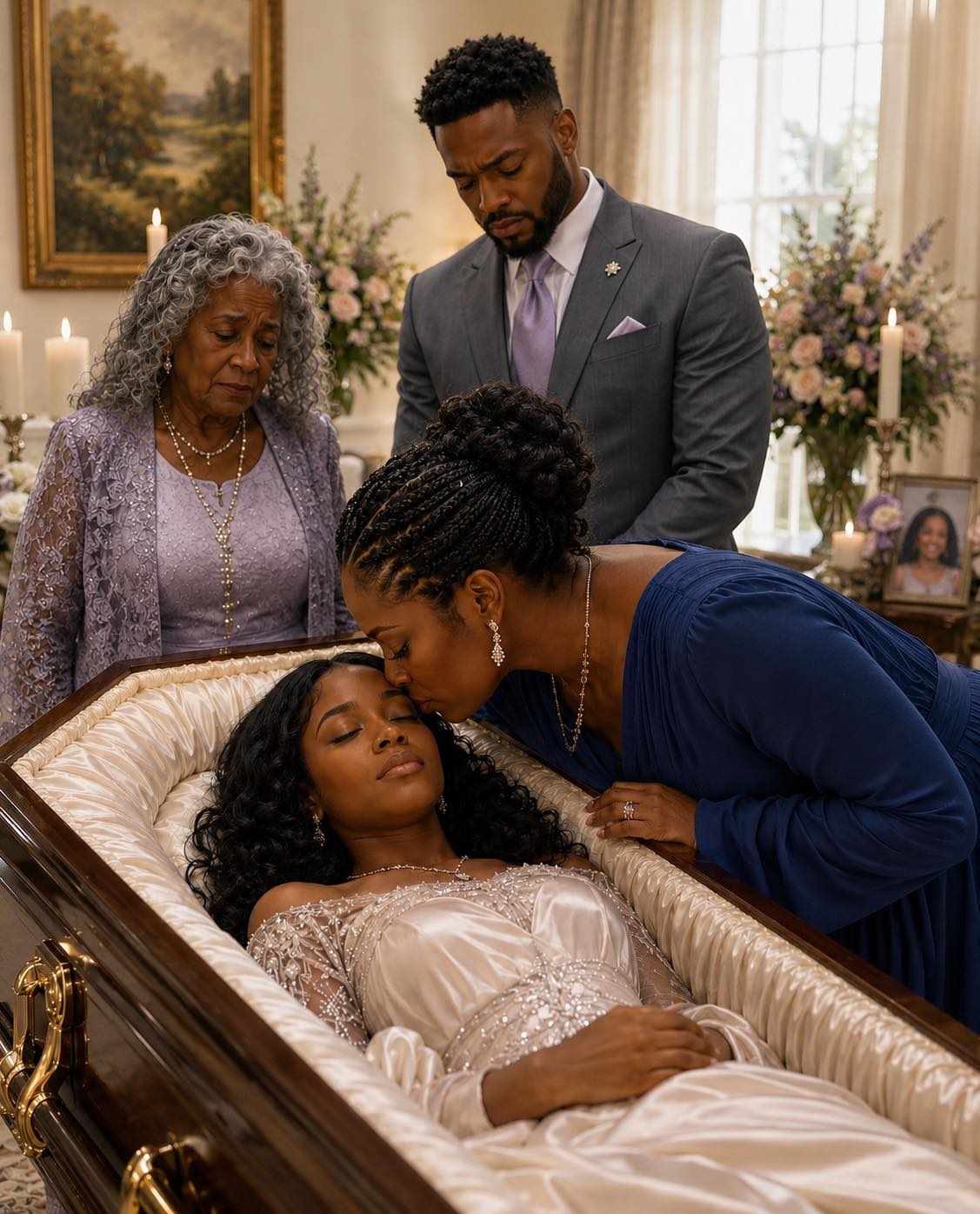 At my daughter’s funeral, her husband’s mistress leaned close and whispered, “I won”… until the lawyer stepped forward, asked for silence, and began reading the will.